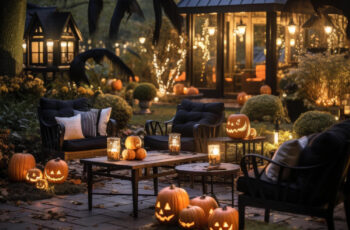 Decoração de Halloween em Jardins de Luxo